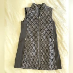 Navy Bogner long quilted vest.  Size M